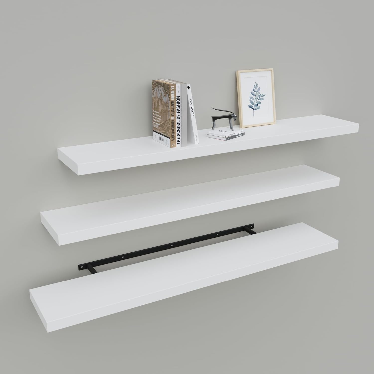 Floating Shelves for Wall Set of 3, 36in White Decor Shelves