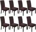 Dining Room Chair Covers Set of 8 - Stretch Parsons Slipcovers