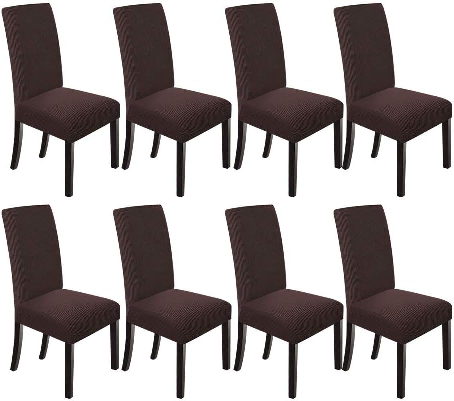 Stretch Dining Chair Covers Set of 8 for Elegant Dining Rooms