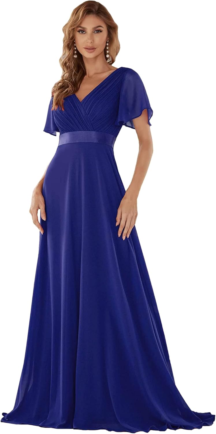 Elegant Floor Length Chiffon Bridesmaid Dress for Any Occasion