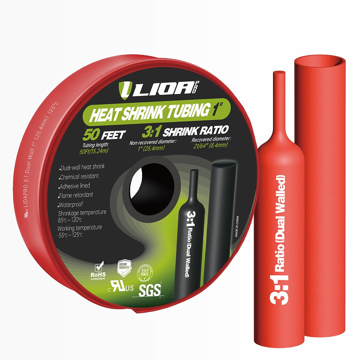 Heat Shrink Tubing 50 Feet Roll for Marine and Industrial Use
