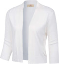 GRACE KARIN Women's 3/4 Sleeve Knit Cropped Cardigan Sweater