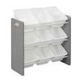 ECR4Kids 3-Tier Organizer with 9 Bins - Compact Toy Storage