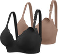 Ekouaer Nursing Bra Wavy Breastfeeding Bralette - Seamless Comfort