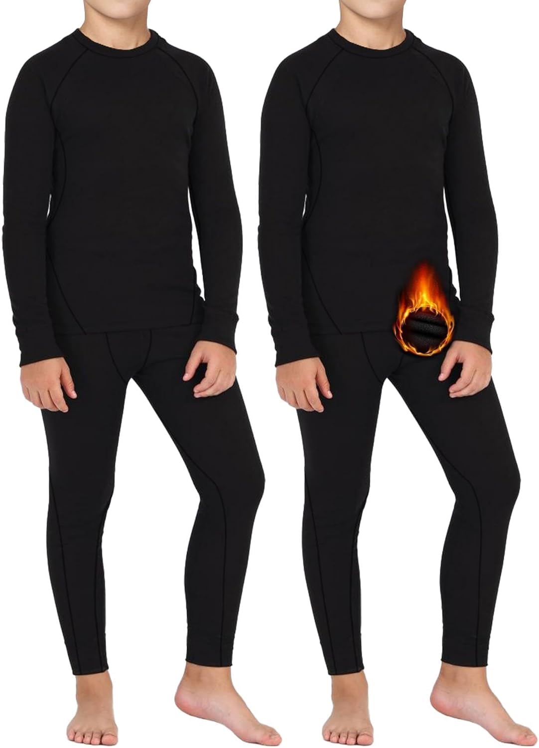 Dalavch Youth Boys Thermal Base Layer Long Johns for Kids