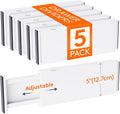 5 in High Expandable Drawer Divider 5-Pack - Adjustable Deep Drawer