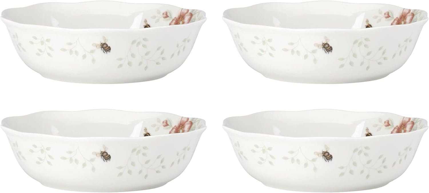 Lenox Butterfly Meadow Soup Bowls Set of 4 for Elegant Dining
