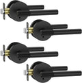Privacy Door Handles with Lock 4 Pack - Matte Black Levers