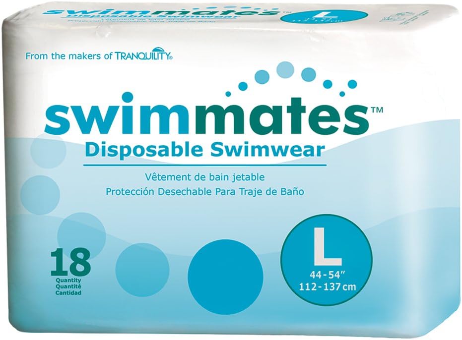 Disposable Adult Swim Pull-Ups, Tear-Away Seams, Large 18ct