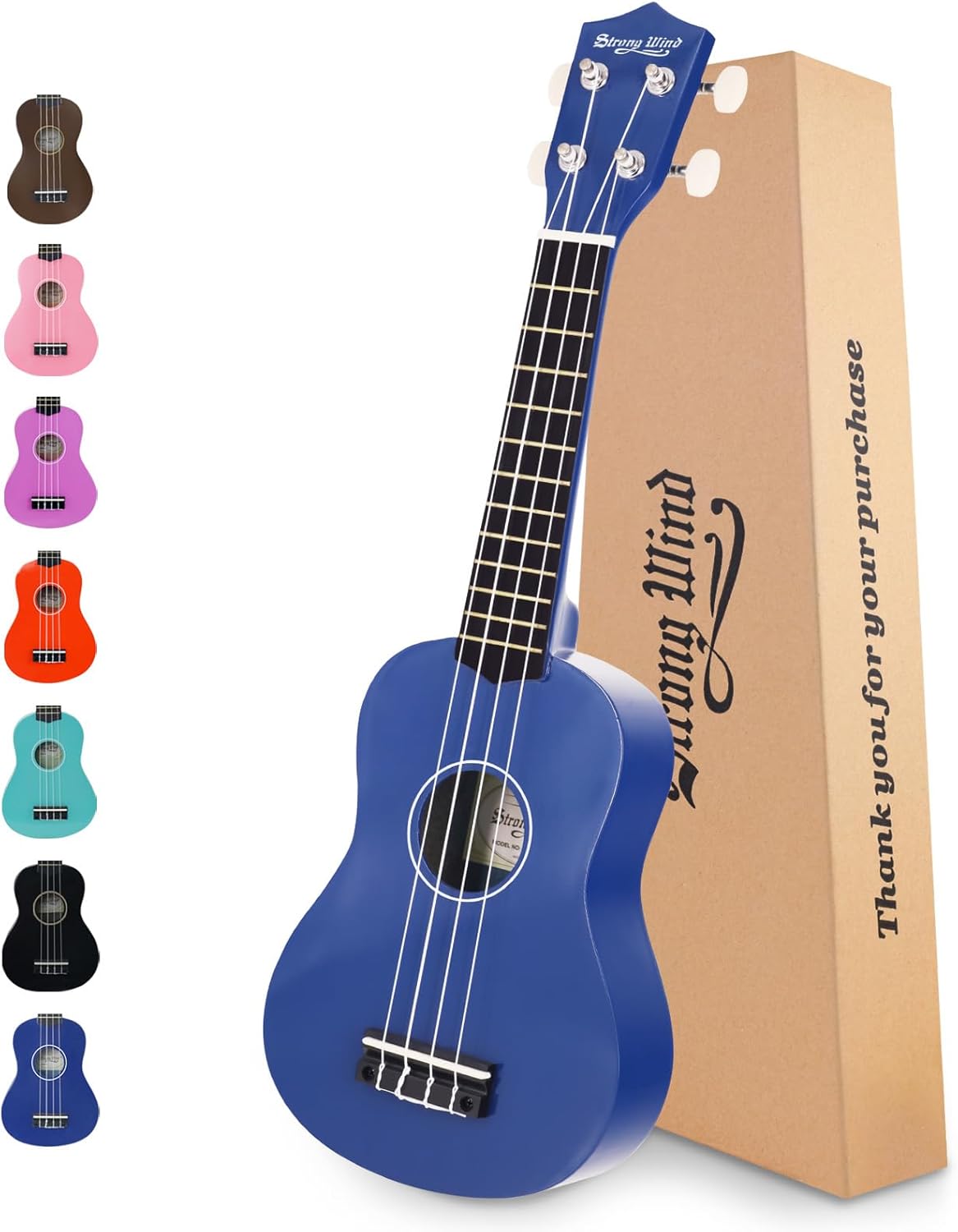 Strong Wind 21 Inch Soprano Ukulele for Beginners and Adults