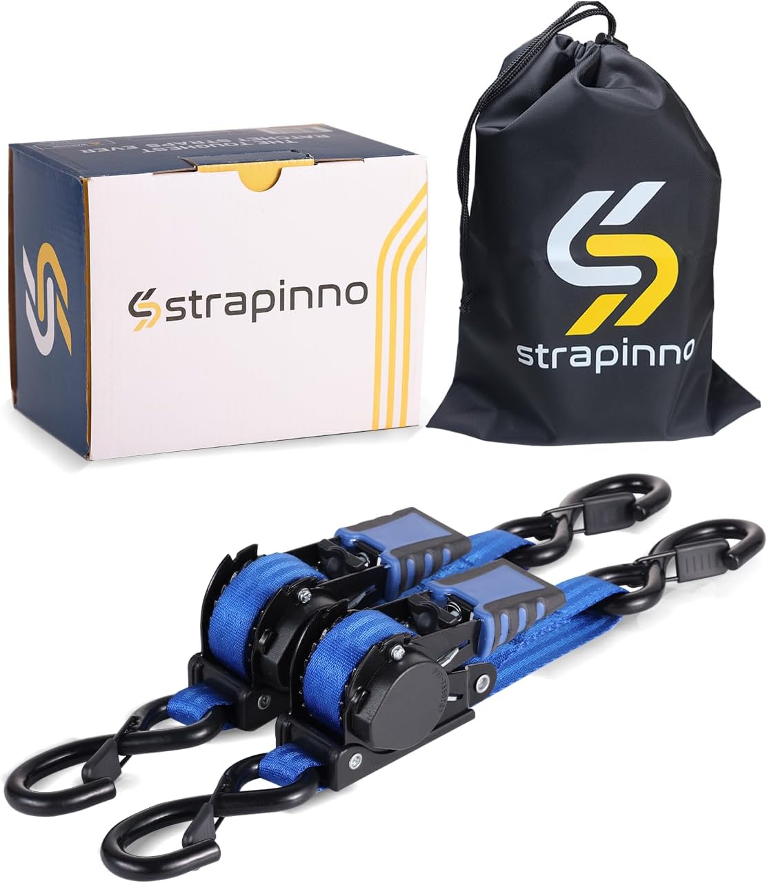 Strapinno Retractable Ratchet Straps for Boats and PWCs
