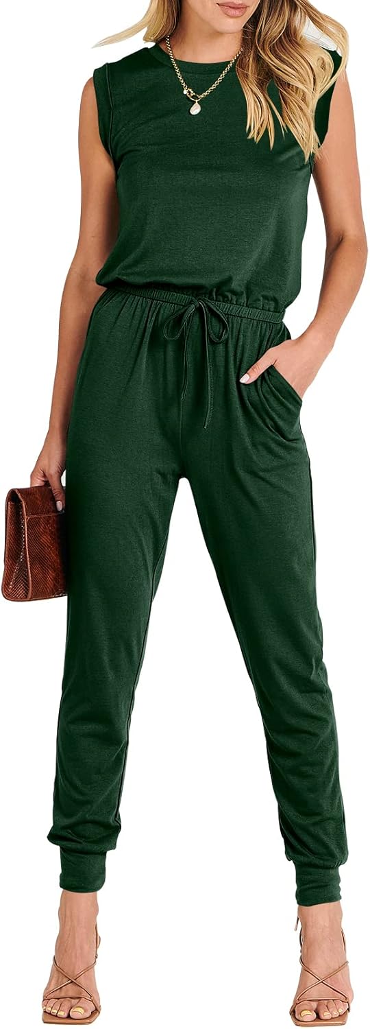 Trendy Womens Summer Sleeveless Jumpsuit for Casual Fashion