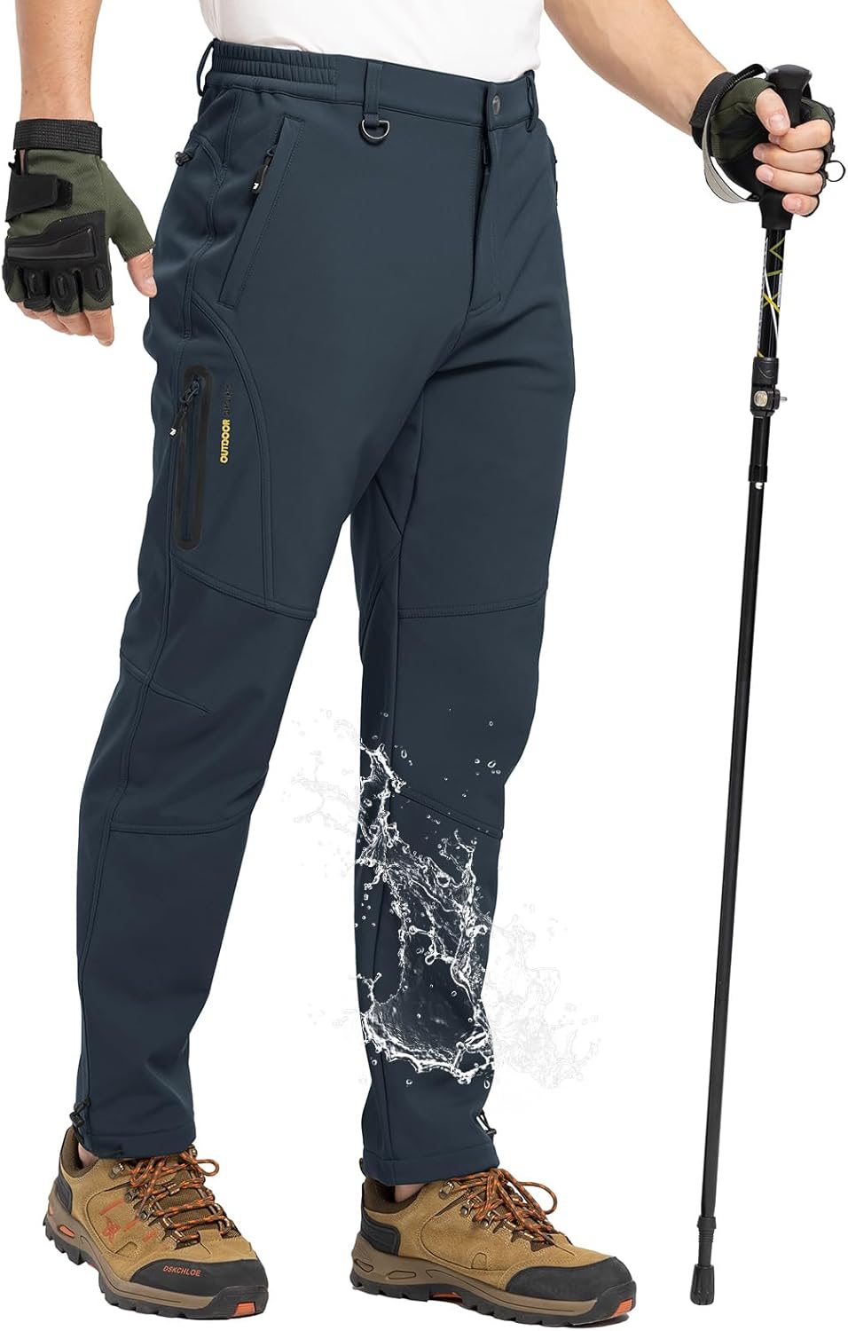 TBMPOY Men's Snow Pants for Winter Hiking and Skiing Activities