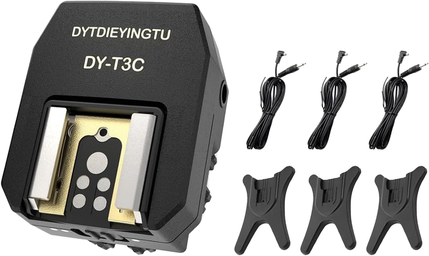 DY-T3C Multi-Functional Hot Shoe Adapter for Camera Flash Use