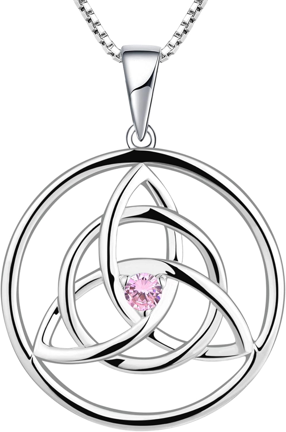 YL Celtic Knot Necklace Sterling Silver Birthstone Love Knot