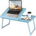 Blue CloudTrip Lap Desk for Bed or Couch - Foldable Legs, Cup Holder