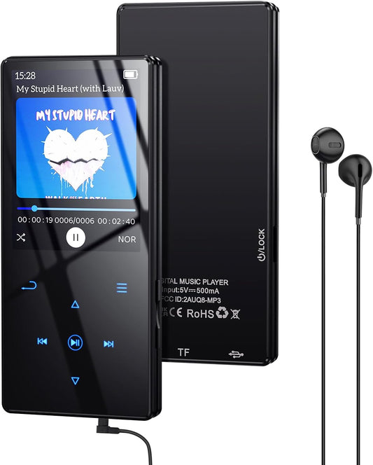 64GB MP3 Player with Bluetooth, HD Speaker, and More Features