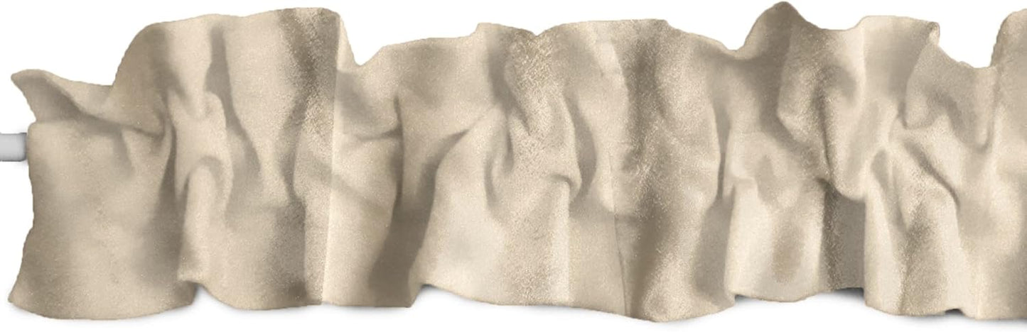 Shiny Satin Sleeve Topper Window Valance for Home Decor