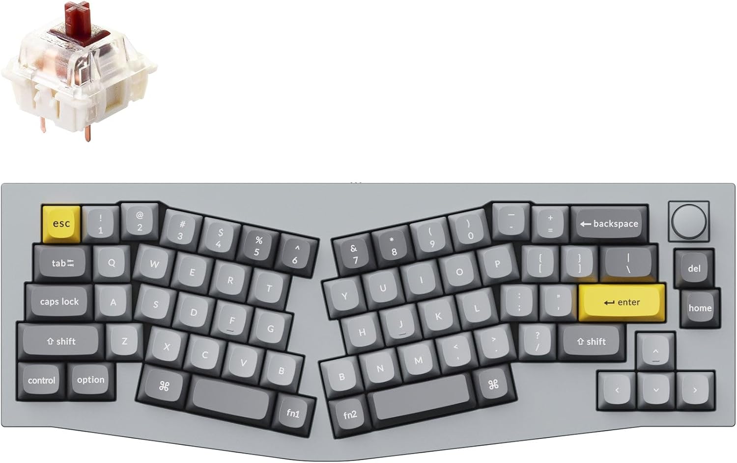 Keychron Q8 Custom Mechanical Keyboard with Hot-swappable Brown Switches