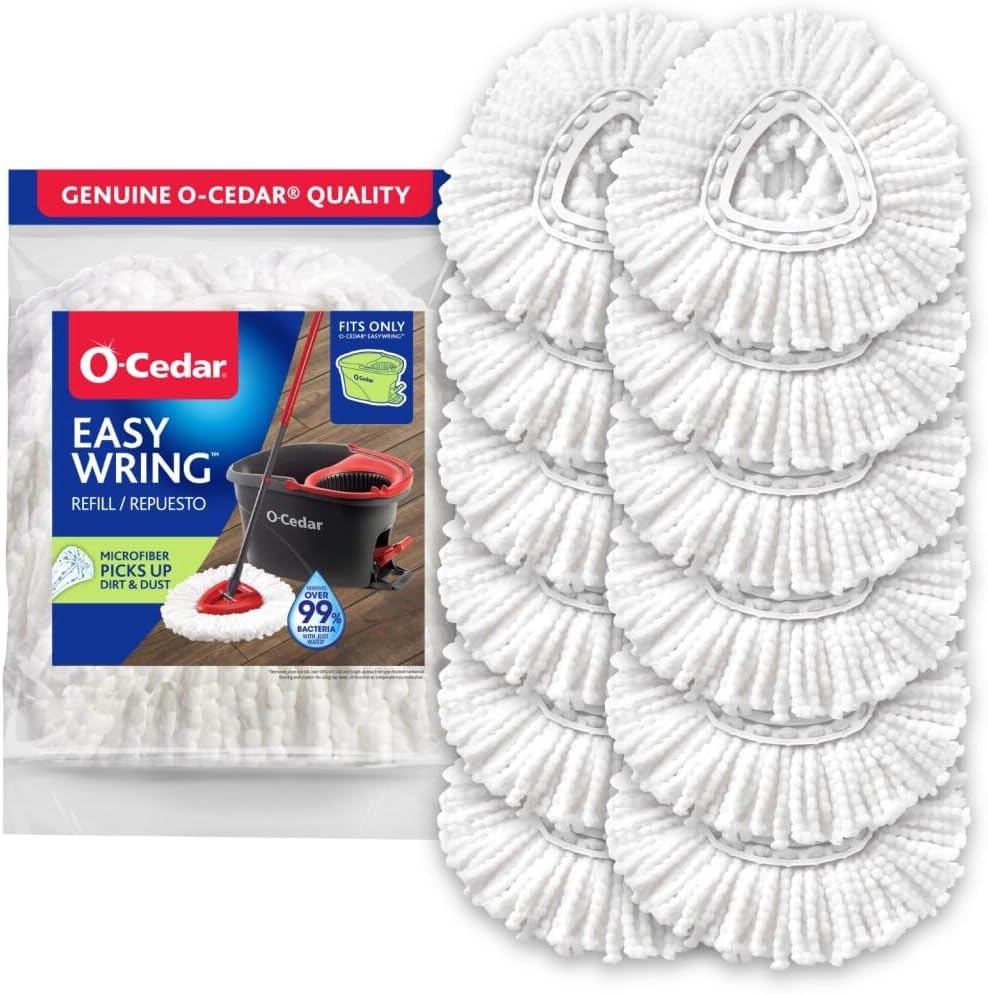 O-Cedar EasyWring Spin Mop Head Replacement Pack of 12 Refills