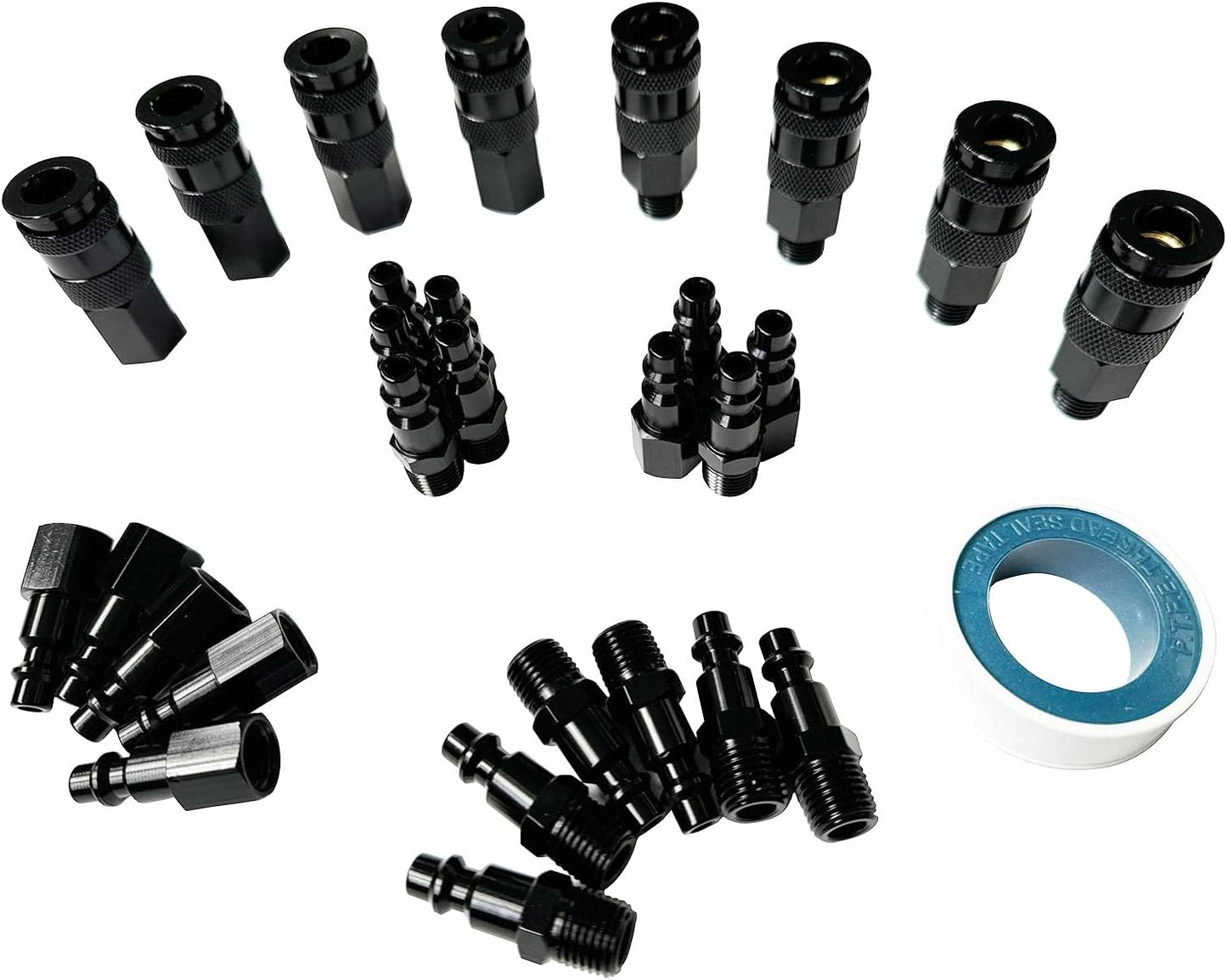 Sanfu 29-Piece Air Hose Fittings Kit - Boost Your Air Compressor Setup!