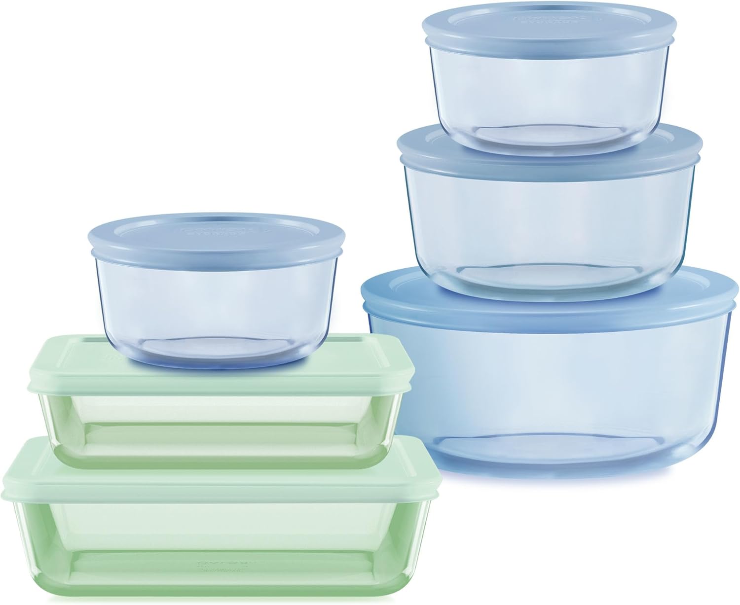 Pyrex Colors Tinted Food Storage Container Set for Every Need