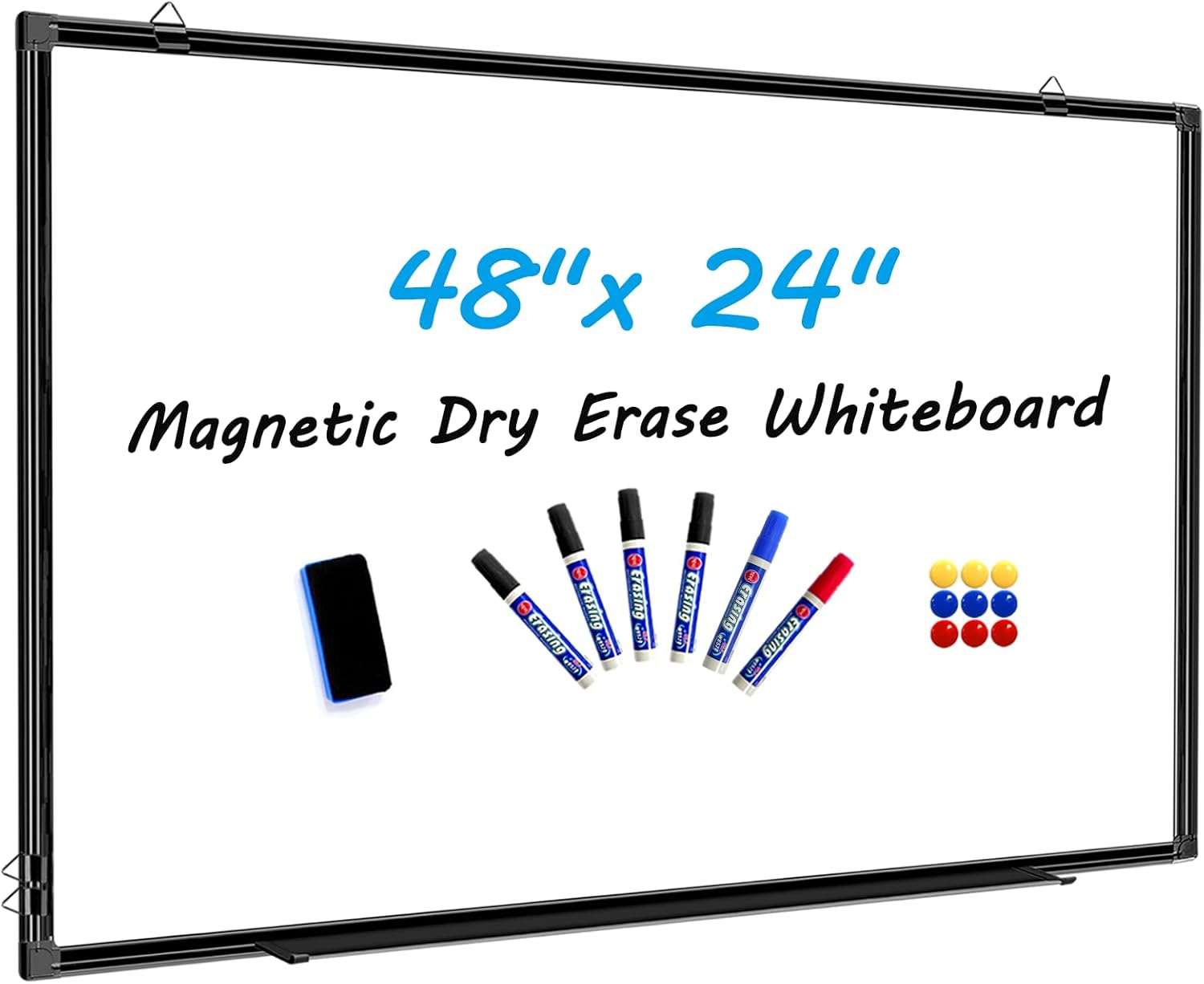 Magnetic White Board Dry Erase Wall Mount for Home and Office