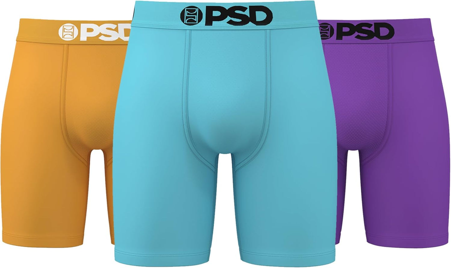 PSD Men's Basic Solid Boxer Briefs - 7 Inch Inseam Comfort