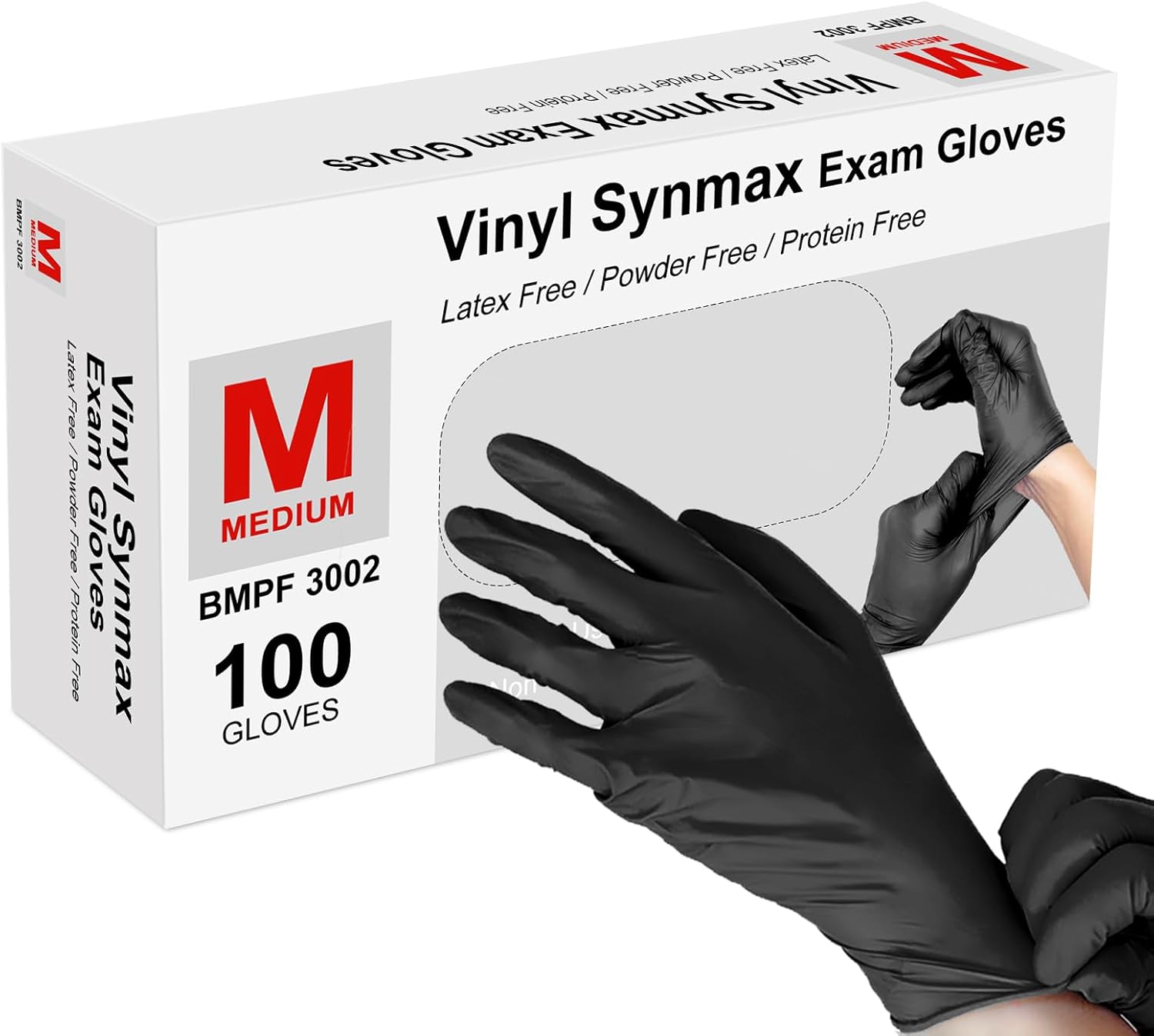100-Count Black Vinyl Gloves - Latex-Free for Safe Cleaning!