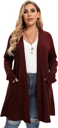 Open Front Knit Cardigan Sweaters for Women Plus Size (Style HGLZ)