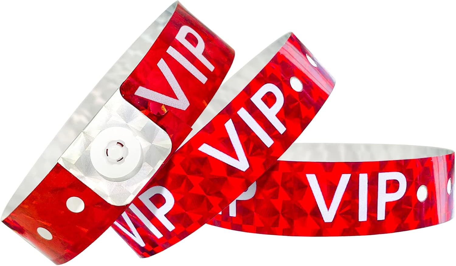 Ouchan Holographic VIP Plastic Party Wristbands for Events