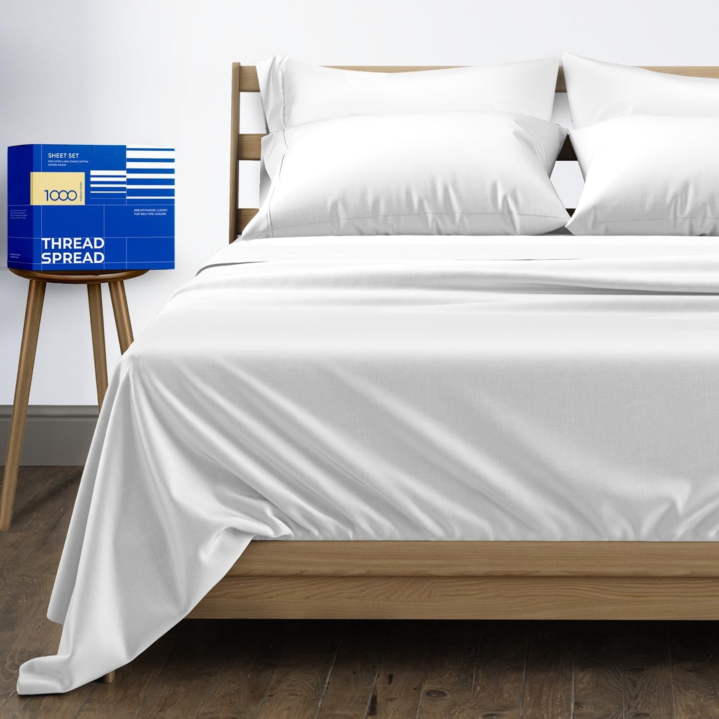 Luxurious 100% Egyptian Cotton King Size Sheets Set - 1000 TC