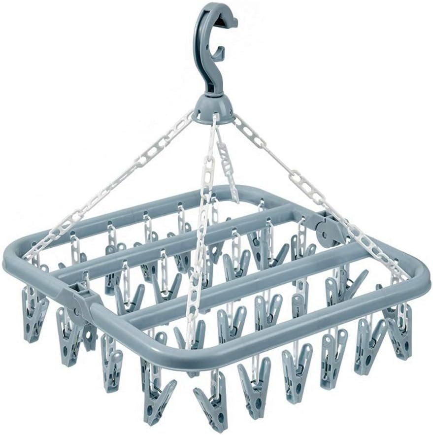 32-Clip Foldable Drying Rack - Quick Drip Dry!