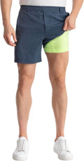 birddogs Mens Khaki Shorts Slim Fit with Built-In Liner - 7 in
