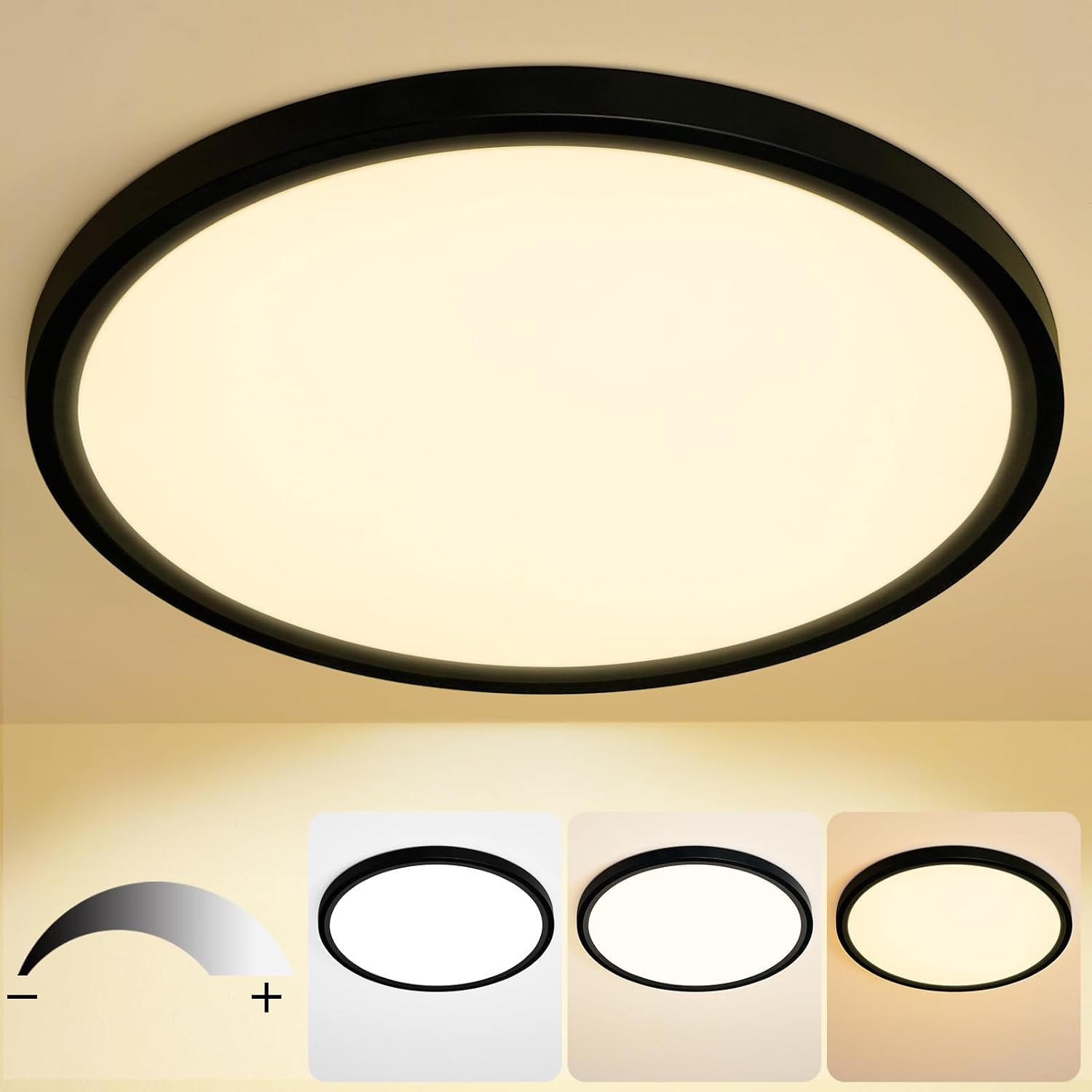 16 Inch Dimmable LED Flush Mount Ceiling Light for Any Room