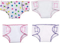 Baby Doll Diapers 4 Pack for 14-18 in Dolls - Reusable Velcro Set