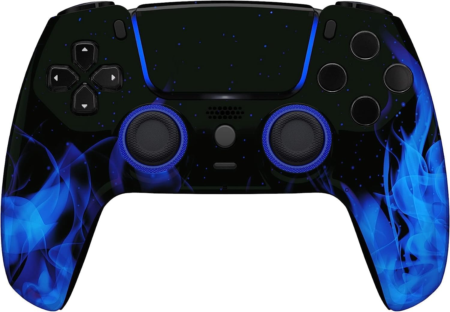 Custom Wireless Controller for PS5 - Blue Flame Design