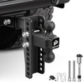 Adjustable Trailer Hitch 2in Receiver - 8in Drop/Rise, 22,000 lb