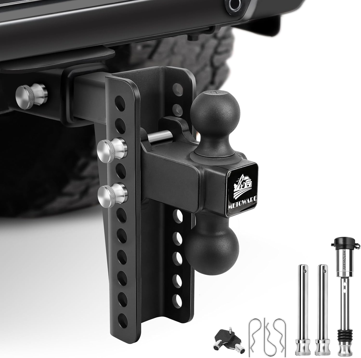 METOWARE Adjustable Trailer Hitch for Heavy Duty Towing Needs