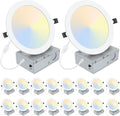 8 Inch Recessed LED Light 18 Pack - Ultra Thin Dimmable Downlight