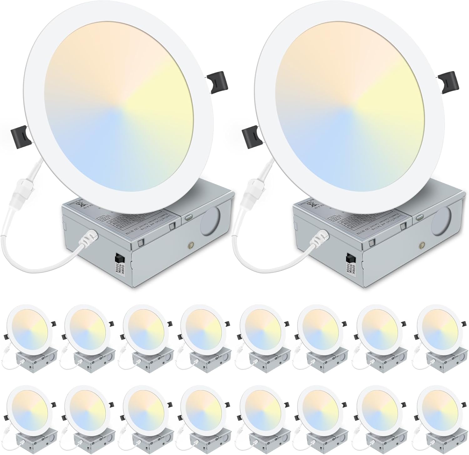 8 Inch Recessed LED Light: Ultra Thin Dimmable Downlight Pack