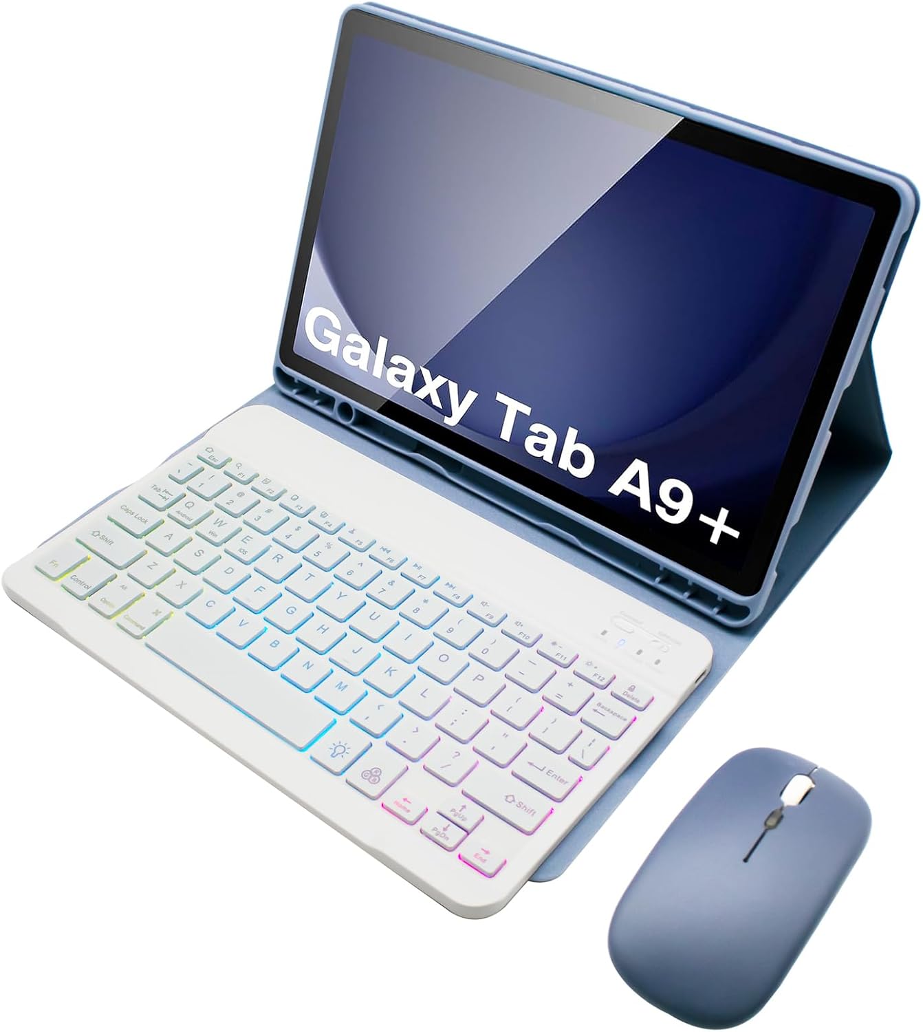 Keyboard Case for Samsung Galaxy Tab A9 Plus with Backlight