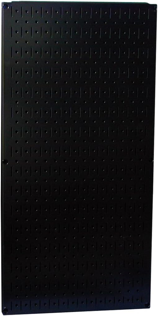 Wall Control 32in x 16in Black Metal Pegboard Tool Board Panel