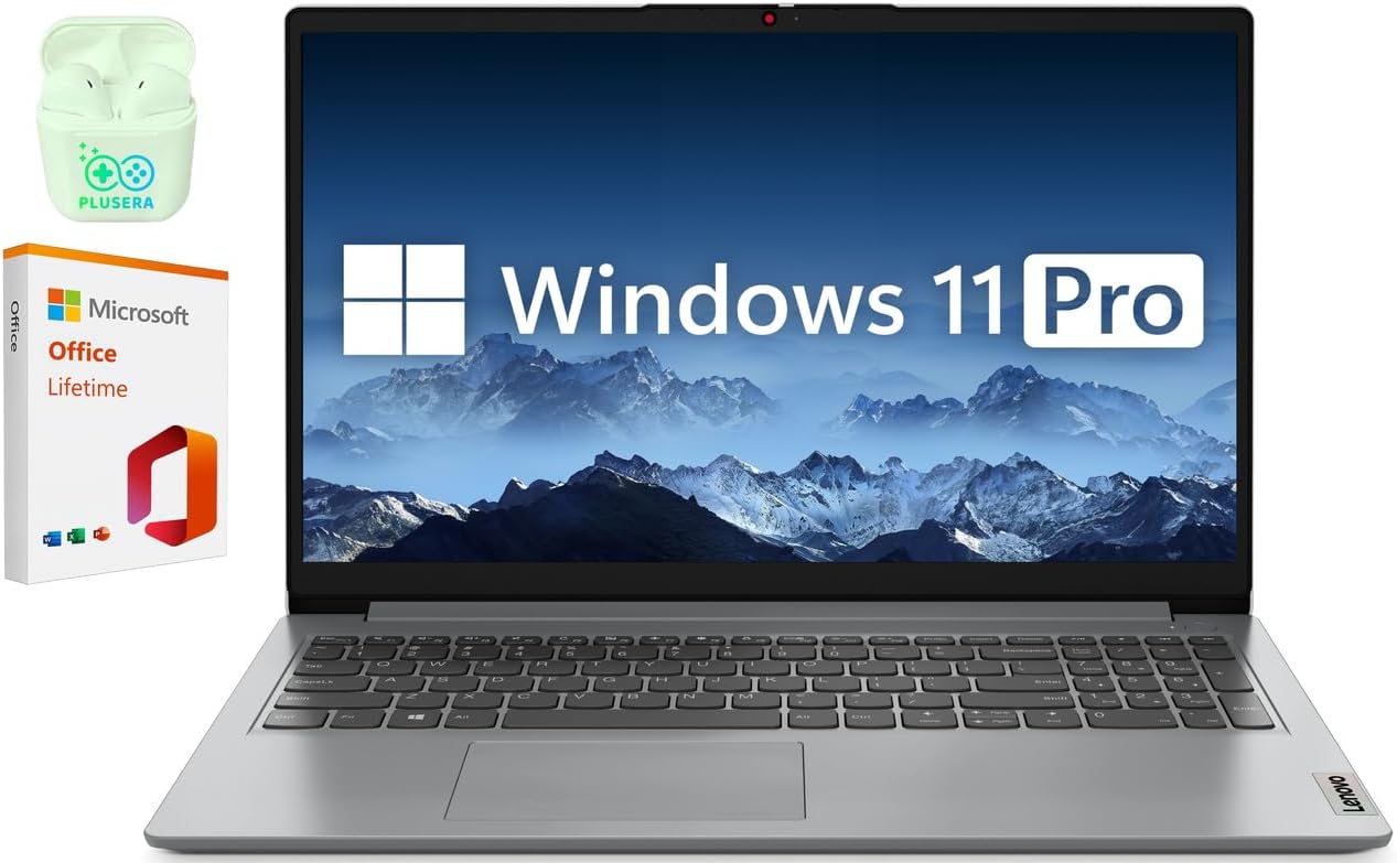 Lenovo IdeaPad Laptop: Windows 11 Pro, Lifetime Office Suite