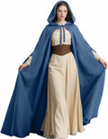 Joukavor Renaissance Cloak with Hood Women Medieval Hooded Cape