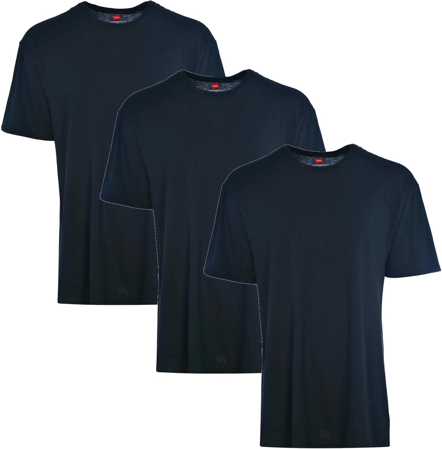 Hanes Mens Tall Cotton Crew Neck Undershirts for Comfort