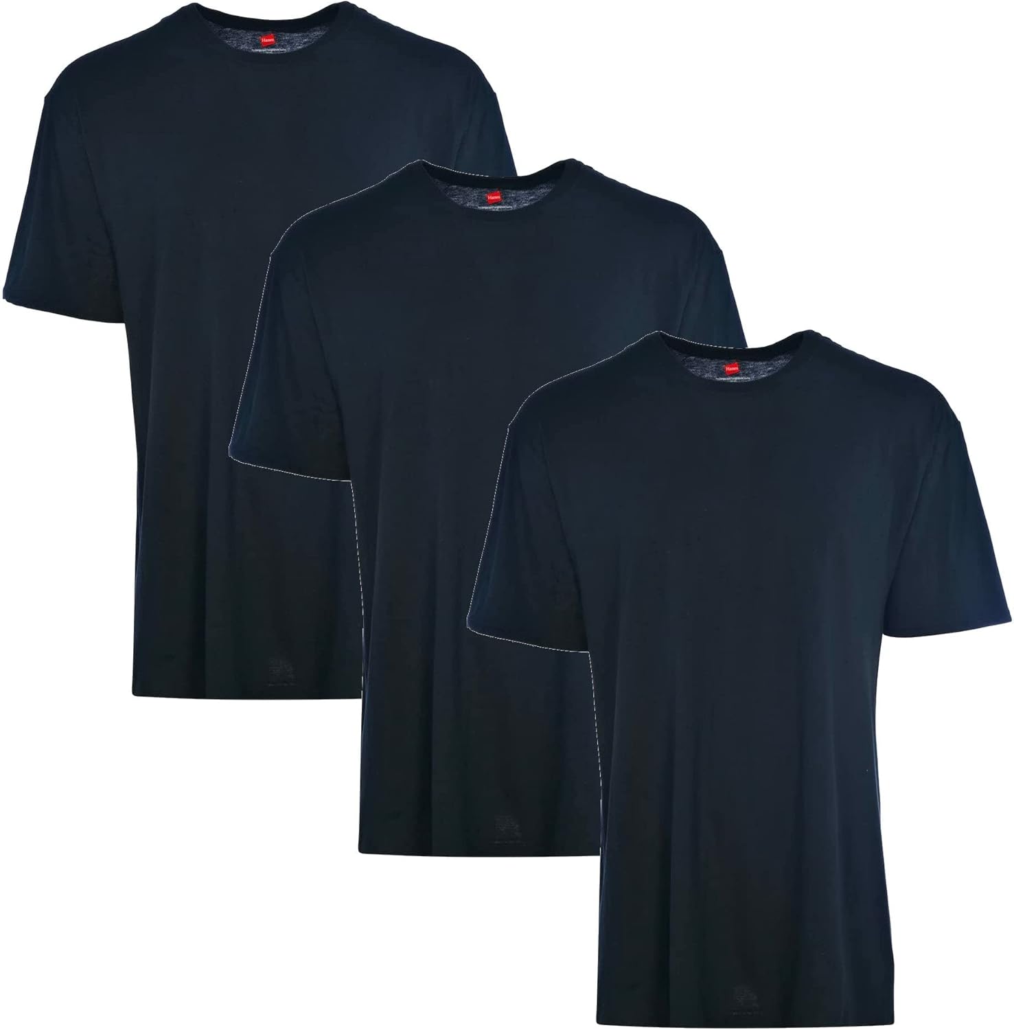 Hanes Mens Tall Cotton Crew Neck Undershirts for Comfort