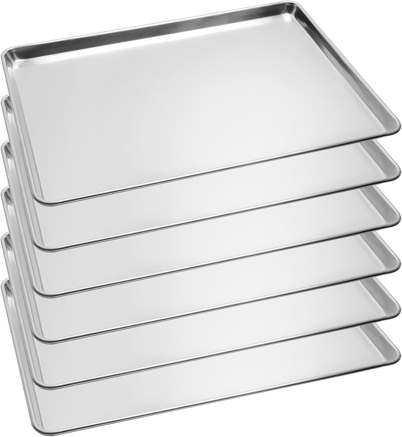 6 Pack Full Size Baking Sheet Pan for Perfect Baking Every Time