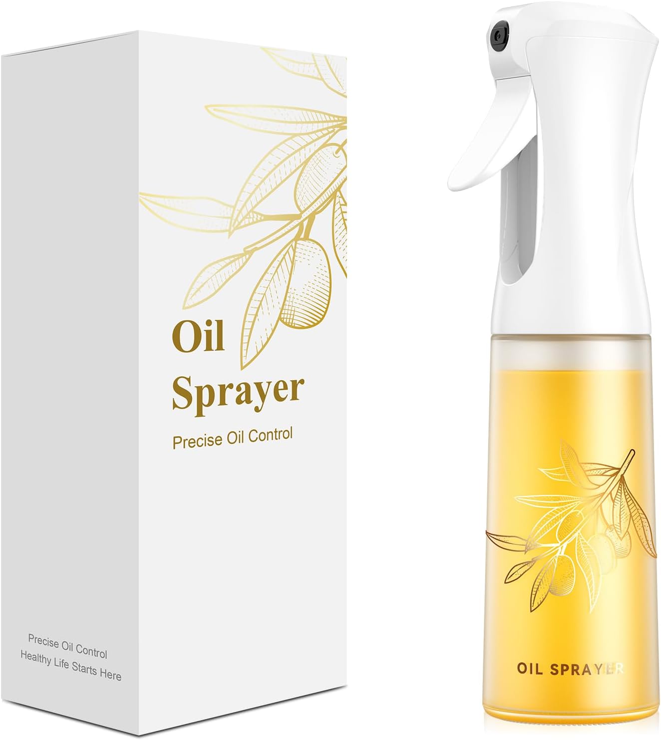 MISSOLO Glass Oil Sprayer - Continuous Spray, Portion Control