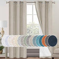 100% Blackout Curtains 84 in Length 2 Panels Set - Thermal Light